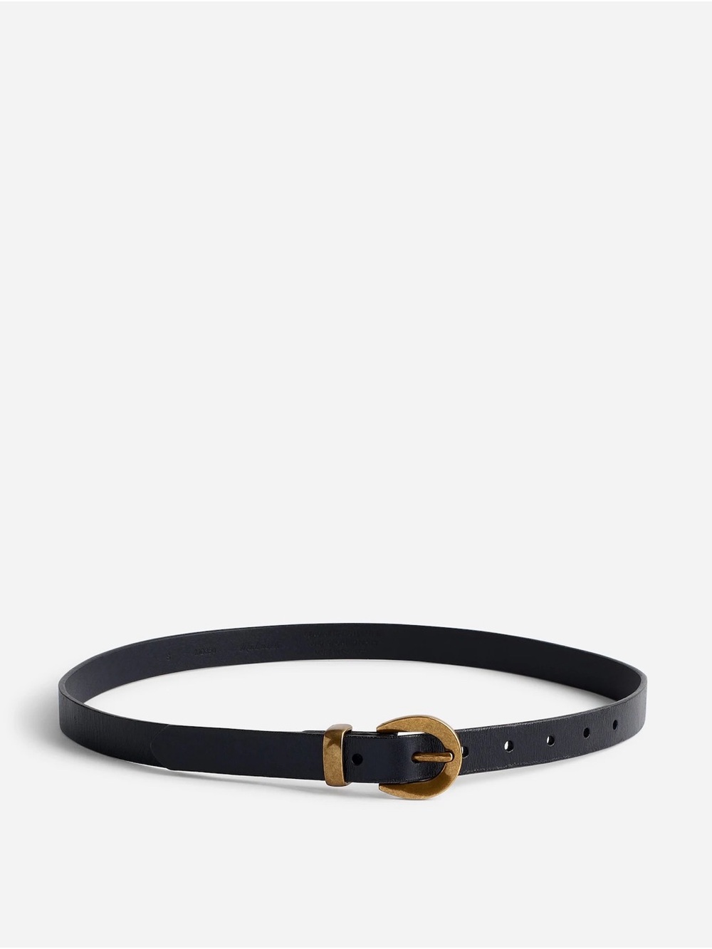 Madewell Chunky Buckle Skinny Leather Belt